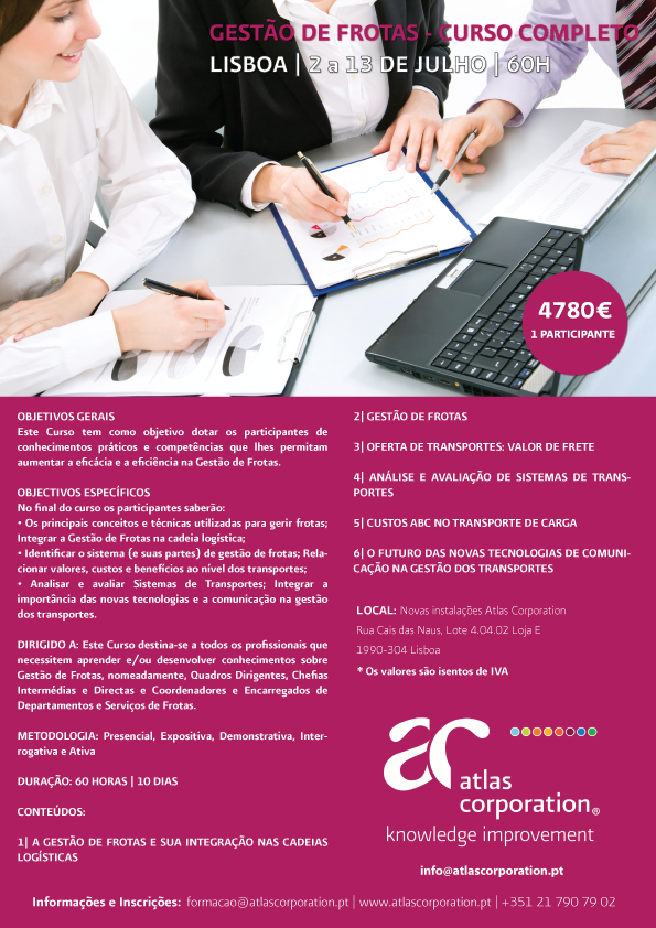 gestao frotas, curso completo gestao de frotas em lisboa